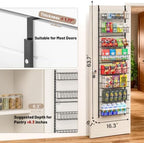 ElegantArray 8-Tier Pantry Door Organizer, Black - Image 3