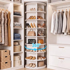 RUNSUNSPRI 8 Tier Rotating Shoe Rack 360°Rotating Shoe Rack Tower - Image 2