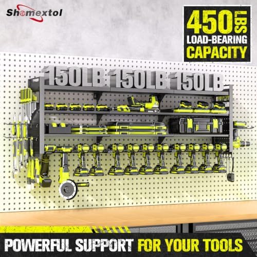 49.8" Power Tool Organizer Wall Mount,Holds 14 Cordless Drills - Image 6