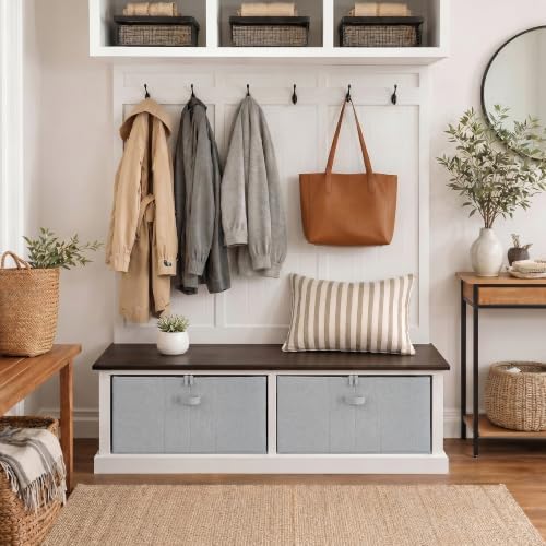 StorageWorks 24-Pair Large Shoe Storage Box, Adjustable Dividers, Grey - Image 6