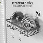 Liuoud 5 Pack Shower Caddy for Inside shower, Dark Grey Bathroom Storage - Image 4