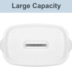Haundry Large Cleaning Caddy with Handle, Cleaning Tool Storage Basket Organizer, Sturdy Pail Bucket Organizer, Household Bucket for Cleaning Supplies - Clear - Image 4