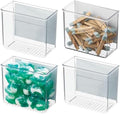 iDesign Magnetic Small Clear Plastic Organizer Bins, 4-Pack by iDesign