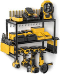 Metal Power Tool Organizer Wall Mount with Charging Station Shelf by Amoowis