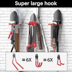 3-H Heavy Duty Garage Hooks, 31 Pack Wall Storage Organizer,Red - Image 4