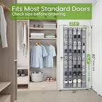 Over the Door Shoe Organizer with 40 Large Breathable Mesh Pockets, Space Saving Shoe Holder, Hanging Shoe Rack for Entryway Bedroom Closet Storage (Grey, 80 Pockets) - Image 4