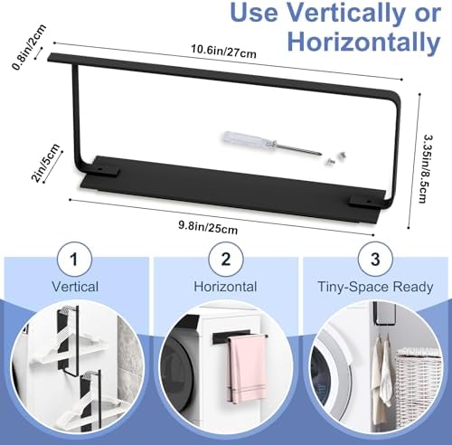 Magnetic Hanger Holder for Laundry Room, 1-Pack, Black - Image 3