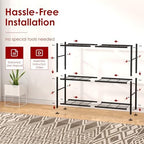 Sakugi Storage Shelves - 3 Tier Shelf Organizer, Heavy Duty Garage Shelving Unit with Leveling Feet, Stable Metal Shelves Organizer for Pantry, Kitchen and Closet, 33.0" W x 12.6" D x 30.4" H, Black - Image 3
