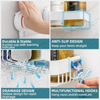 TAILI Shower Caddy Suction Cup Rustproof Metal Visible indicator White - Image 6
