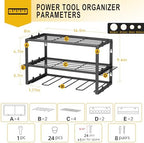SPACECARE Power Tool Organizer- 2 Pack 3 Layers Rack for 8 Drill Holders - Image 2