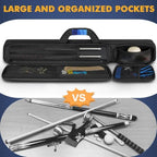 PEKREWS Pool Cue Case, Pool Stick Case 2x2 with 2 Accessories Pockets - Image 5