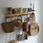 Entrance Coat Rack ，Coat Hooks, Wall-Mounted Wooden Hook Rack, Wall-Mounted Shelves are Very Suitable (Birch Color Finish—A-2) - Image 6