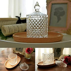 rejomiik Qtip Holder Glass Apothecary Jars with Lid Bathroom Accessories Vanity Organizers and Makeup Storage for Cotton Swabs, Balls, Pads, Floss Picks, Candy, 2 Pack Small and Large Clear - Image 3