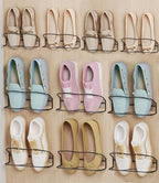 10Pack Wall Mounted Shoe Rack with Sticky Hanging Strips (Black) by PrimZootyDesign