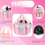 Mesh Shower Caddy Portable - 9 Pockets, Shower Bag for Dorm Room Camping - Image 5