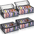AVLA 4 Pack Hat Storage for Baseball Caps, Non-woven Wide Hat Organizer, Large Sports Hat Storage Bag, Hat Racks Holder for Closet with 2 Sturdy Handles, Hat Organizer Case Capbox for Home Travel by AVLA