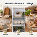 Pizza Dough Proofing Box, 2 Pack Stackable Pizza Dough Container, BPA-Free - Image 4