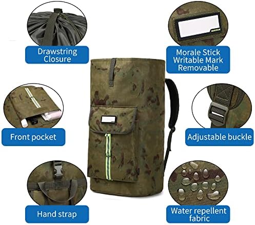 laundry bag backpack,extra-large heavy duty laundry bags,laundry backpack for college students,drawstring closure (Ruins camouflage laundry bag backpack) - Image 4