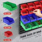 WORKPRO 44PCS Wall Mounted Storage Bins for Garage Storage - Image 5
