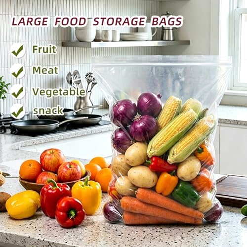 Yotelab Large 5 Gallon Plastic Zipper Storage Bags, 18x24 Inch, 12Pcs - Image 5