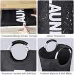 Large Laundry Basket, Laundry Hamper Bag with Handles, 95L, Black - Image 4