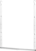 STORAGE MANIAC Hanging Closet Rod, Adjustable Width and Height Closet Hanging Organizer, Space-Saving Clothes Hanging Bar, Closet Extender Hanging Rod Double Closet Hanging Rod, 1 Pack Chrome by STORAGEMANIAC
