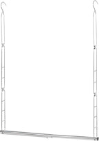STORAGE MANIAC Hanging Closet Rod, Adjustable Width and Height Closet Hanging Organizer, Space-Saving Clothes Hanging Bar, Closet Extender Hanging Rod Double Closet Hanging Rod, 1 Pack Chrome by STORAGEMANIAC