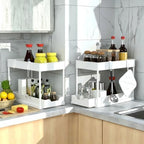 Under Sink Organizer 2 Pack,2 Tier Slide Out Storage for Kitchen Bathroom - Image 6