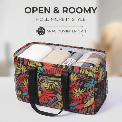 Extra Large Utility Tote Bag - Reusable Grocery Bags Foldable Heavy Duty - Image 7