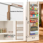 ElegantArray 8-Tier Pantry Door Organizer, Brown - Image 3