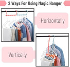Mr. Pen- Space Saving Hangers, 8 pcs, 360° Rotating Hooks | Magic Cascading Hanger Organizer with 5 Enclosed Slots, Closet Organizers and Storage for Clothes - Image 4