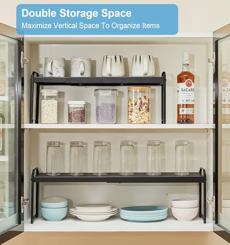 Expandable Cabinet Shelf Organizer, Adjustable kitchen Countertop Storage - Image 6