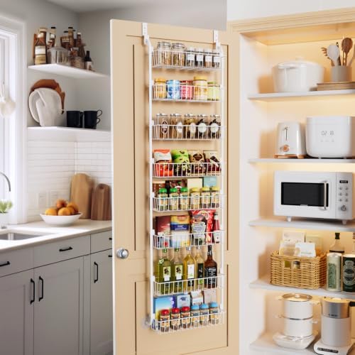 Delamu Over The Door Pantry Organizer, 8-Tier Hanging Spice Rack - Image 6