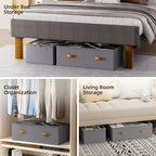 4 Pack Under Bed Storage Bins,10 Inch Tall, Light Gray, 31.5x15.8x10 inch - Image 5