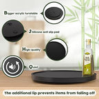 Lazy Susan Organizer, 13.2 Inch Non-Skid Bamboo Turntable - Image 6