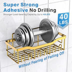 Shower Caddy 5 Pack,Adhesive Shower Organizer for Bathroom Storage&Home Decor&Kitchen,No Drilling,Large Capacity,Rustproof Stainless Steel Bathroom Organizer,Shower Shelves for Inside Shower-Larger - Image 4