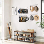 Viklluyr Hat Rack Baseball Cap Wall Organizer - Closet Hats Holder with 20 Hooks - Metal Caps Storage Wall Mounted Hat Hanger Set of 2 for Closet Door Bedroom Entryway Laundry(Grey) - Image 5