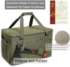 Tactical Camping Storage Bag Utility Tote Bag Camping Kitchen Organizer with Axe Holder & Shoulder Strap - Image 3