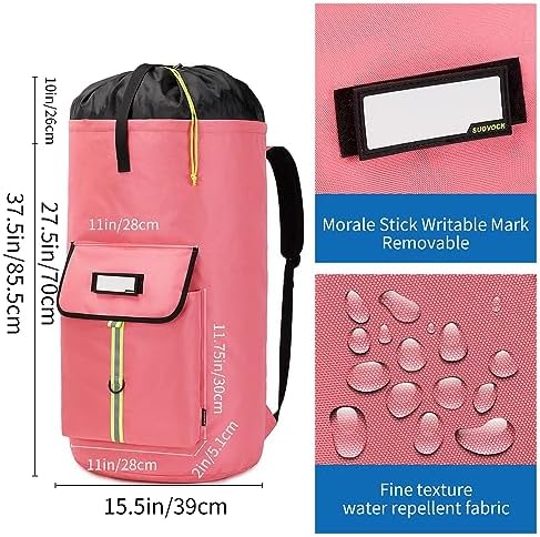 laundry bag backpack,extra-large heavy duty laundry bags,laundry backpack for college students,drawstring closure (bright red Laundry Backpack) - Image 2