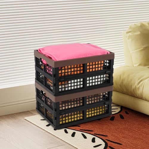 Collapsible Storage Crates, 15 L Plastic Foldable Bins, Set of 3 - Image 6