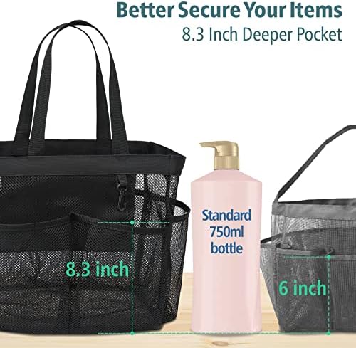 Mesh Shower Caddy Portable - 2 Packs, Extra Large Shower Bag for Dorm - Image 2