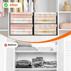 SpaceWhisper Clear Sheet Storage Bags, 6 Pack, 17.7 x 15.7 x 7.9 in | Sheet organizers and storage, zippered closure, thick plastic, reinforced handles, clothes, blankets, under-bed storage - Image 5