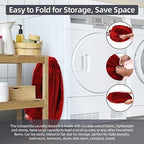 BATTOO Collapsible Laundry Baskets- Foldable Hamper for Laundry Extra Large Pop Up Laundry Hamper 107L with Long Straps Drawstring Clothes Hamper for Bathroom, Campout, Dorm or Travel Red - Image 4
