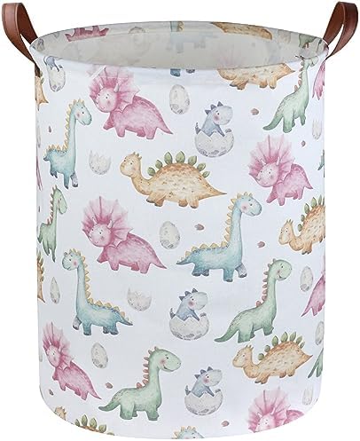 ESSME Dinosaur Laundry Basket,Dinosaur Laundry Hamper for Room Decor,Baby hamper,Nursery Hamper,Cute Basket.(Cute Dinosaur) by ESSME