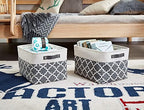 DECOMOMO Storage Bins, Large Fabric Storage Baskets for Shelves 3 Pack - Image 4