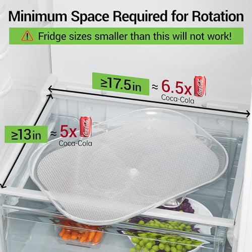 LAMU Lazy Susan Organizer Turntable 15.67''x11.7'' for Refrigerator Organizers and Storage, Fridge Organizer, Condiment Organizer for Kitchen, Table Top, Cabinet, Pantry, Countertop, 2 Pack - Image 2