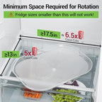 LAMU Lazy Susan Organizer Turntable 15.67''x11.7'' for Refrigerator Organizers and Storage, Fridge Organizer, Condiment Organizer for Kitchen, Table Top, Cabinet, Pantry, Countertop, 2 Pack - Image 2