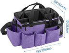 LoDrid Wearable Cleaning Caddy Bag with 4 Foldable Dividers, Purple - Image 6