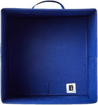 Amazon Basics Collapsible Fabric Storage Bins with Handles, Cube Organizer for Home Organization, 10.5"x10.5"x11", Navy, 6 Count (Pack of 5) - Image 3