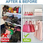 Unique Twist Design Bag Hanger Purse Hooks - 5 Inch Large Size Closet Rod Hooks for Hanging Bags, Purses, Handbags, Belts, Scarves, Hats, Clothes, Pans and Pots (12 Pack) - Image 2